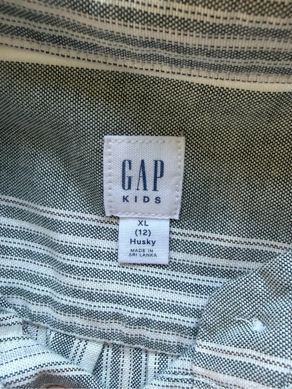 GAP Boys NEVER WORN Button-Down Long-Sleeve Oxford Shirt Sz 12 Husky